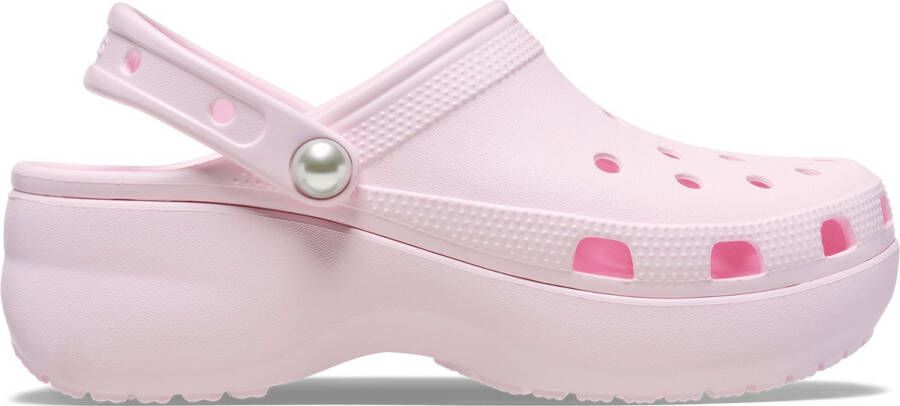 Crocs Classic Platform Pearl Clogs Pink Milk