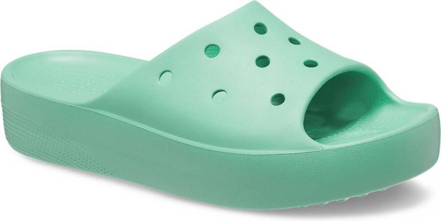 Crocs Women's Classic Platform Slide Sandalen maat W10 turkoois