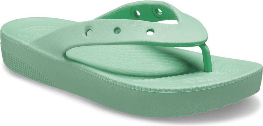 Crocs Classic Platform Slippers Groen Vrouw