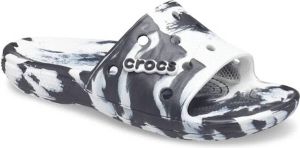 Crocs Classic Slide marbled White Black