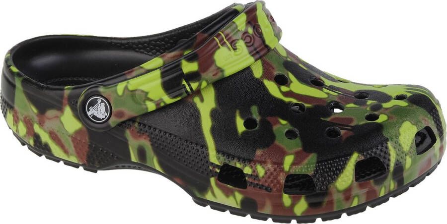 Crocs Classic Spray Camo Kids Clog208305-001 voor een Groen Slippers