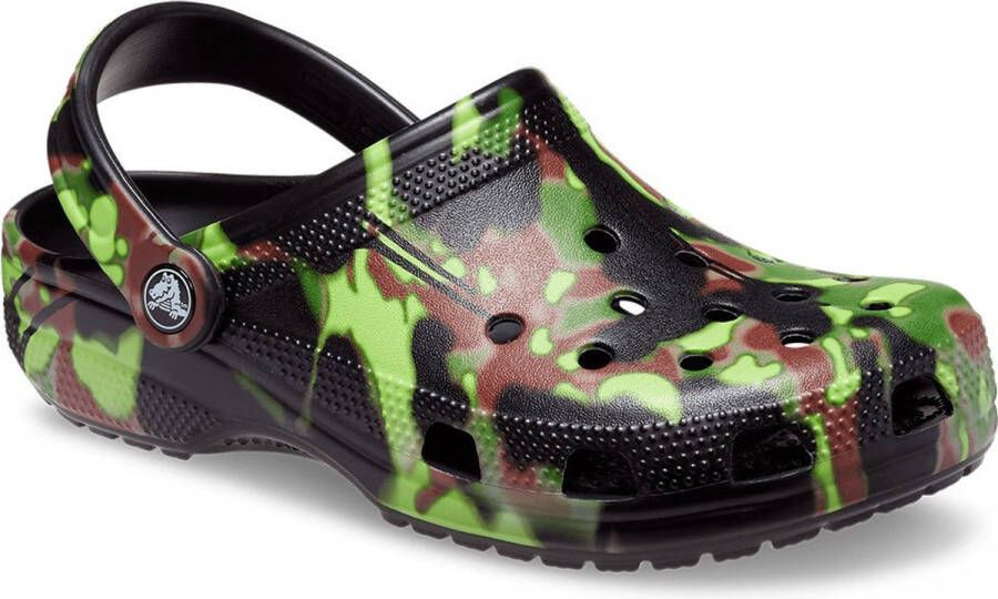 Crocs Classic Spray Camo Klompen Groen Zwart