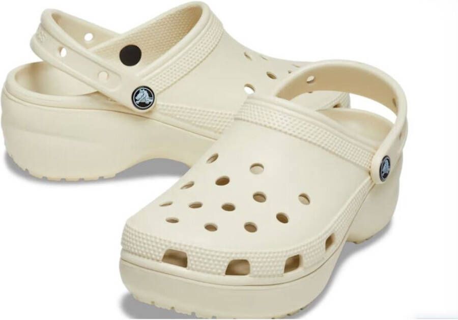 Crocs Classic Platform Sandalen & Slides Schoenen bone maat: 39 40 beschikbare maaten:36 37 38 39 40 41 42