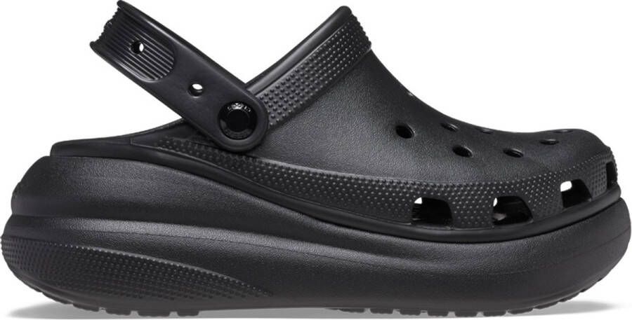 Crocs Classic Crush Clog Gedurfd ontwerp en extra hoogte Black Dames