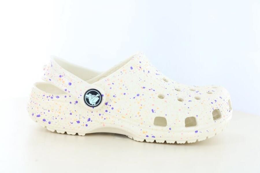 Crocs Kid's Classic Paint Splatter Sandalen maat 32-33 beige grijs