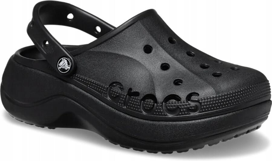 Crocs Baya Dames Klompen Platform Zool Zwart Croslite Materiaal