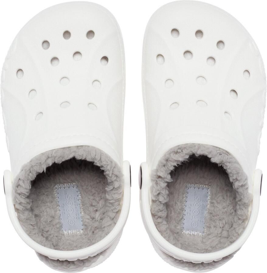 Crocs Baya Lined Clog Kids White Light Grey US