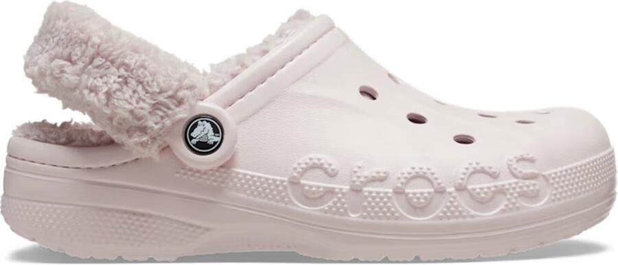 Crocs BAYA LINED FUZZ STRAP CLOG 206633-6PI Unisex Schoenen Roze