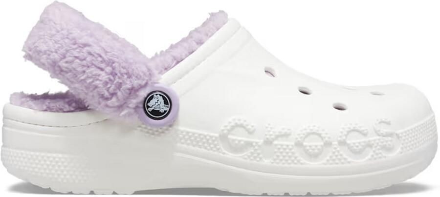 Crocs Baya Lined Fuzz Strap Clog White Lavender 48 49 US M13
