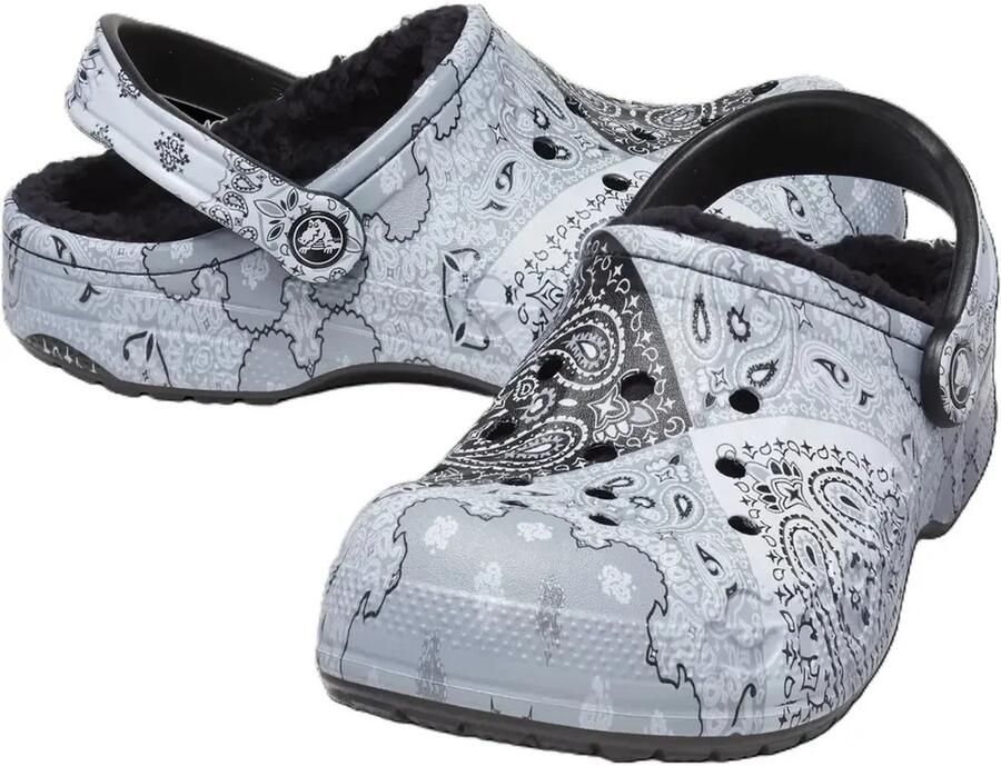 Crocs Baya Lined Printed Clog Grijs US