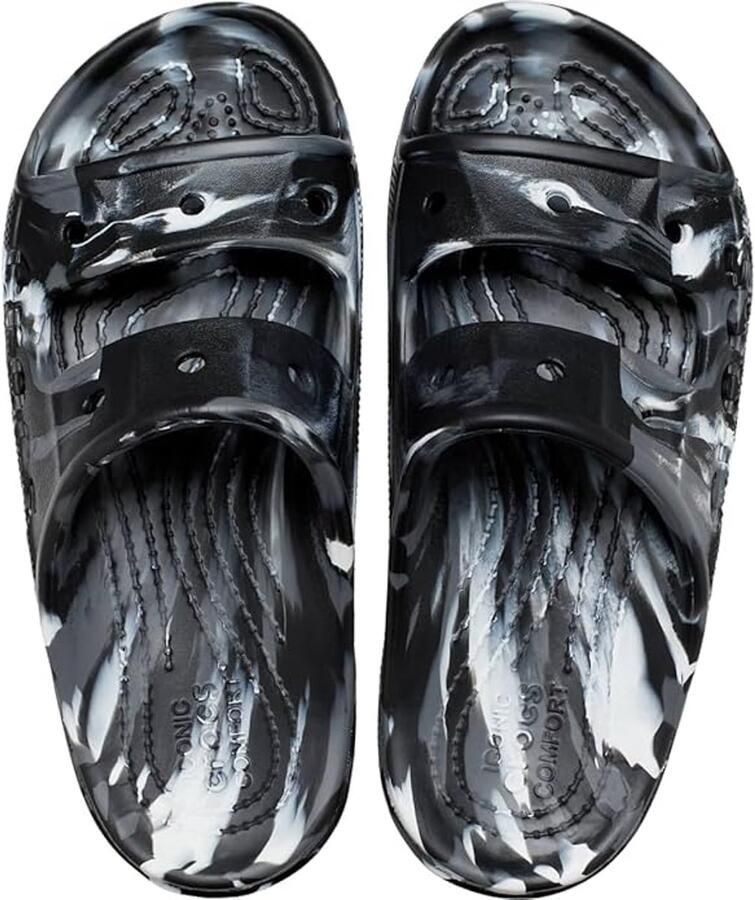 Crocs Baya Marbled Sandalen Zwart Multi US M4 W6