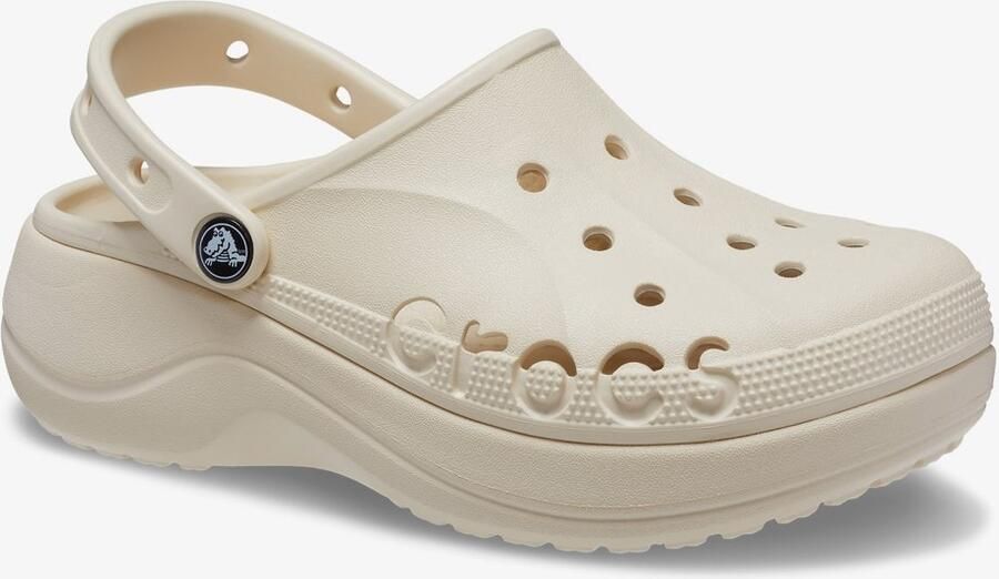 Crocs Baya Platform Clog dames klompen beige Clogs