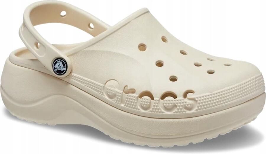 Crocs Baya Platform Dames Klompen Winter Wit Platformhoogte Croslite™ Materiaal