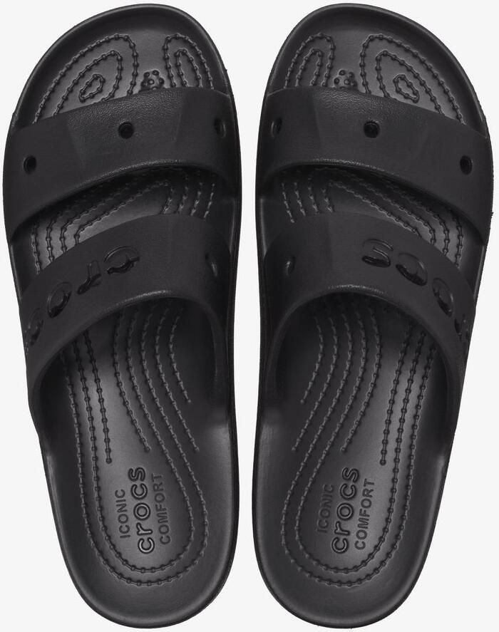 Crocs Baya Platform dames slippers zwart