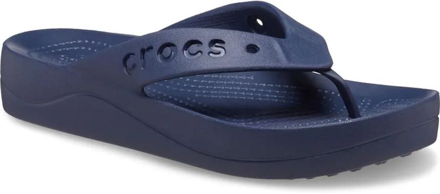 Crocs Baya Platform Flip Navy Blauw
