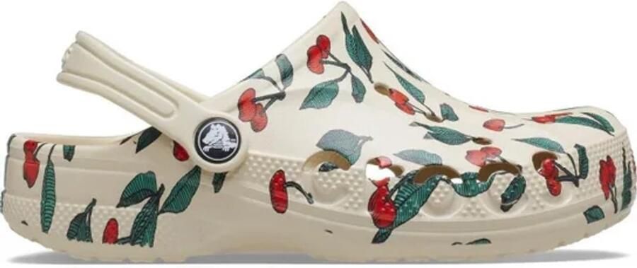 Crocs Baya Platform Printed Cherry Clog Beige US W5