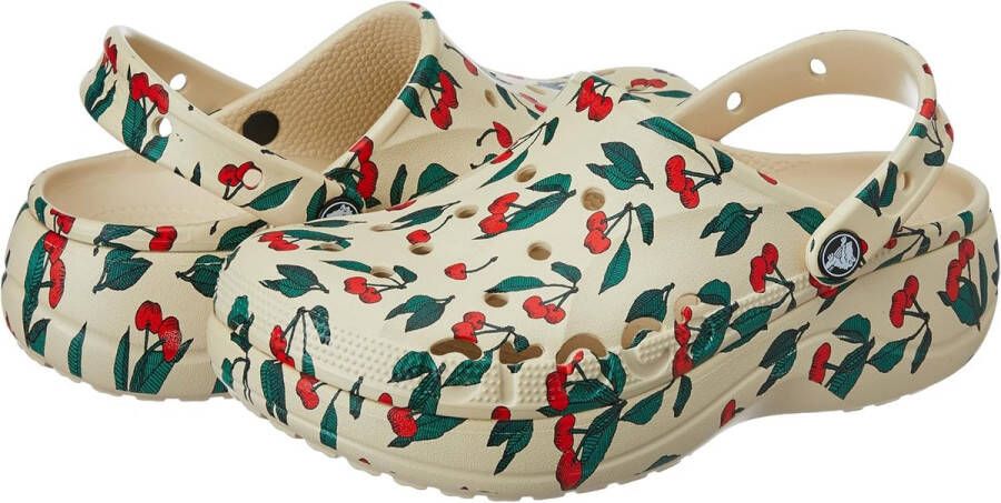 Crocs Baya Platform Printed Clog Cherry