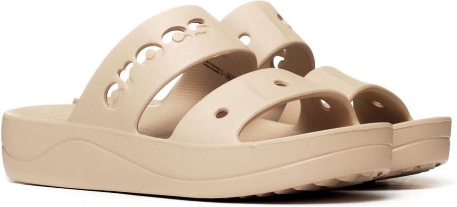 Crocs Baya Platform Sandalen Damesslippers Chai Croslite