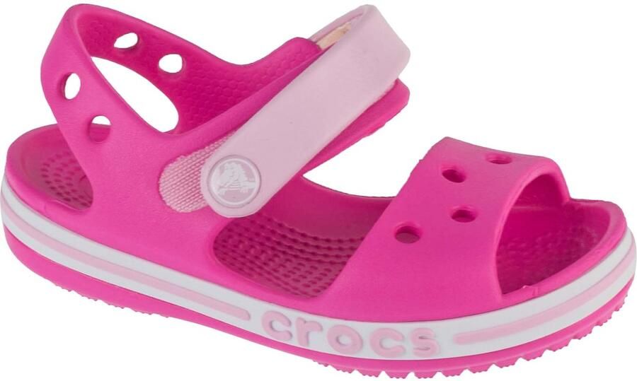 Crocs Bayaband Sandaal Kids Lichtgewicht Comfortabele Riem Electric Pink