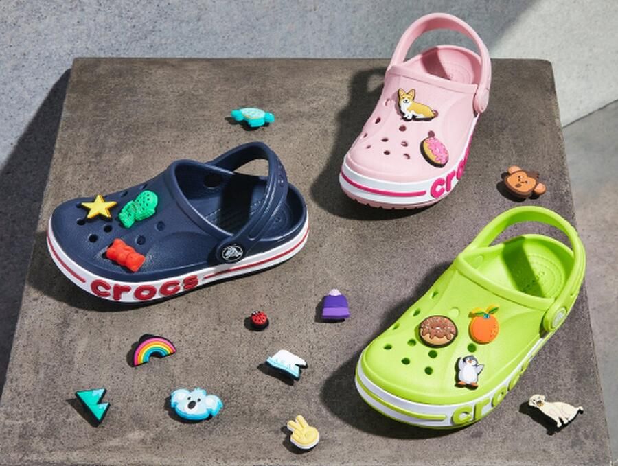 Crocs Bayaband Rainbow Kinderklompen Glitter Clog Wit