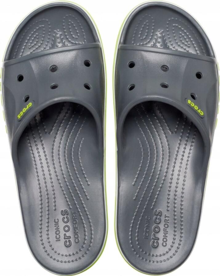 Crocs Bayaband Serie Dames Slippers Slate Grey Lime Punch