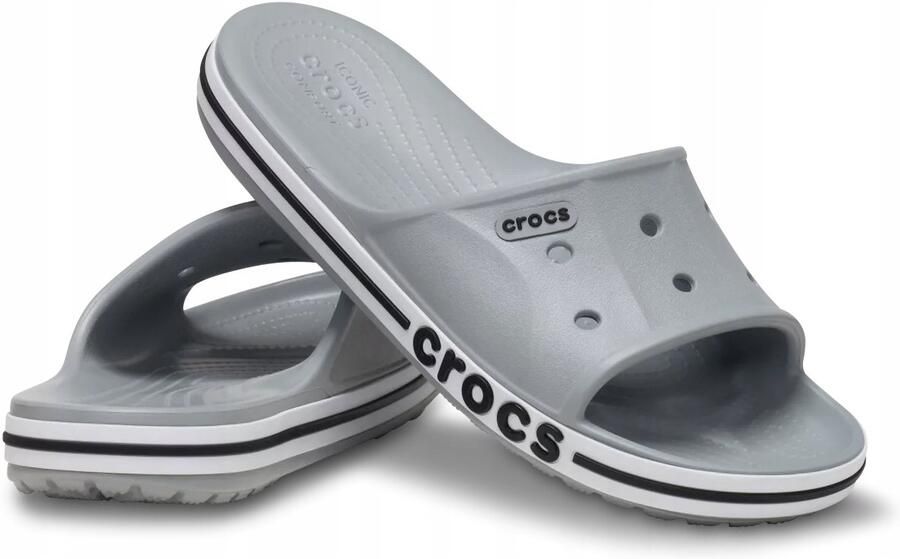 Crocs Bayaband Serie Dames Sportieve Slippers Lichtgrijs Schroefsluiting