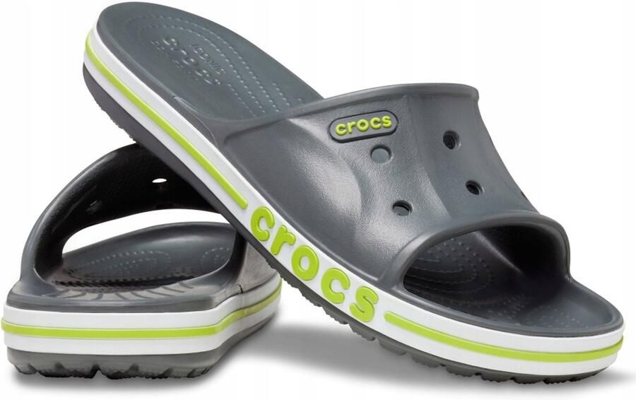 Crocs Bayaband Serie Dames Klompen Slate Grijs en Lime Punch Lichtgewicht Ademend Croslite Materiaal