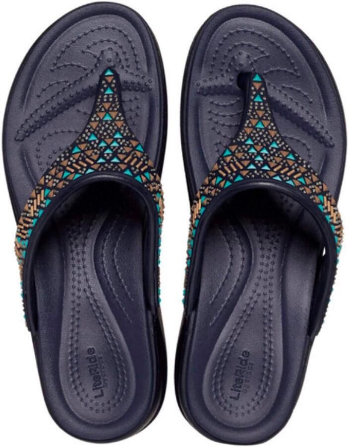Crocs Boca Medallion Flip Deep Navy