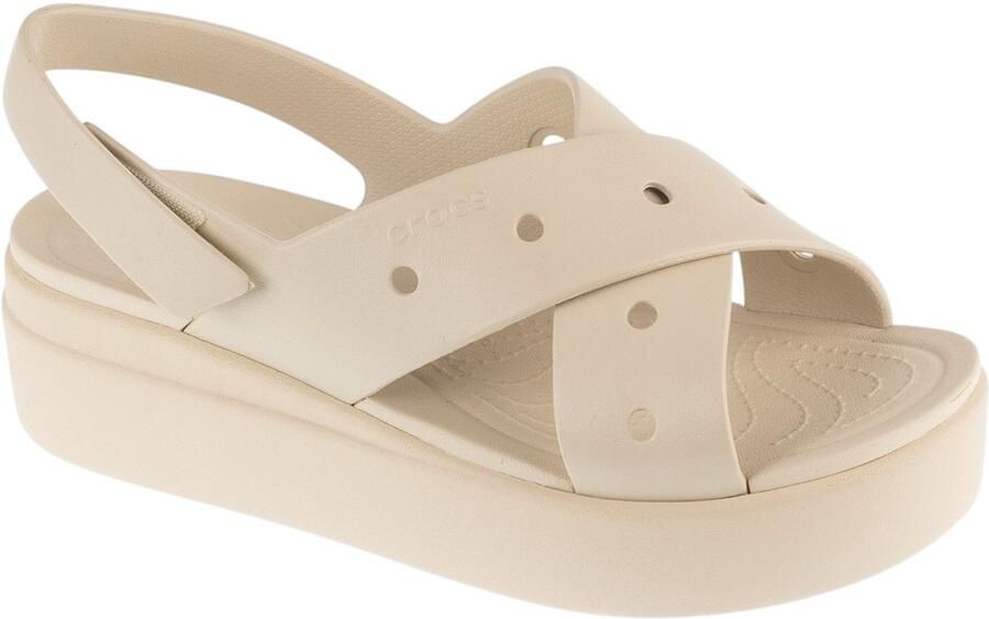 Crocs Brooklyn 4U Cross Strap Sandal W Vrouwen Beige Sandalen