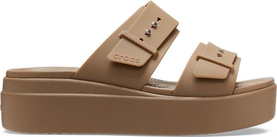 Crocs Brooklyn Buckle Low Wedge Sandalen Groen Vrouw - Foto 3