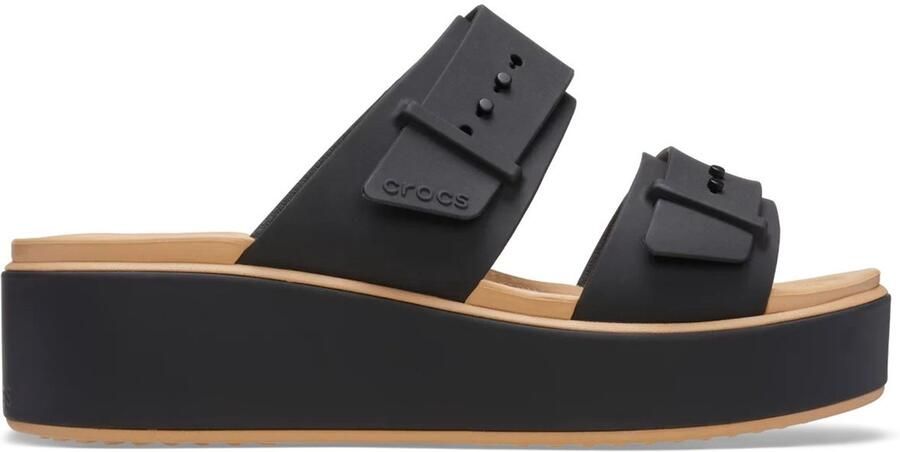 Crocs Brooklyn Buckle Matte Wrap LightWeight Sandalen Model 212408 Zwart