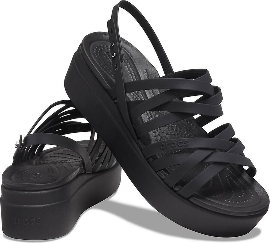 Crocs Brooklyn Dames Sandalen Zwart 45 mm Hak LiteRide Comfort - Foto 2