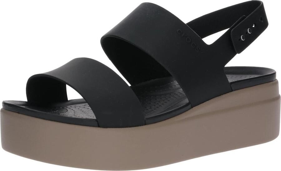 Crocs Sleehaksandaaltjes Brooklyn Low Wedge zomerschoen sandaal sleehak met modieuze plateauzool