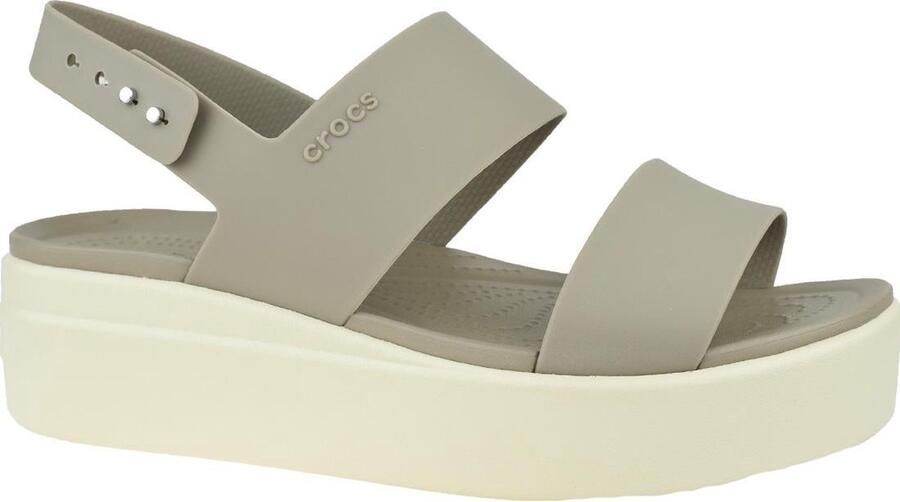 Crocs Brooklyn Low Wedge 206453-15W Vrouwen Bruin Sportsandalen