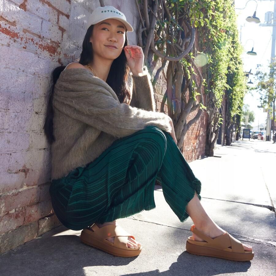 Crocs Brooklyn Luxe Dames Sandalen Platform Elastische Bovenkant LiteRide Technologie - Foto 2