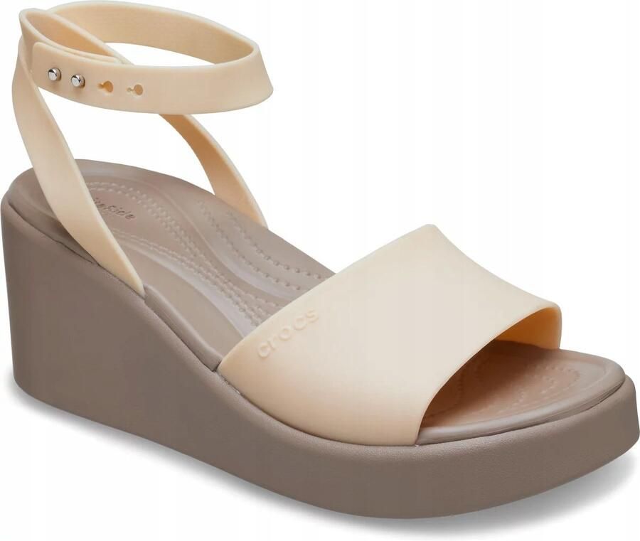 Crocs Brooklyn Sandalen met Hak LiteRide Technologie 45 mm Hakhoogte Shitake