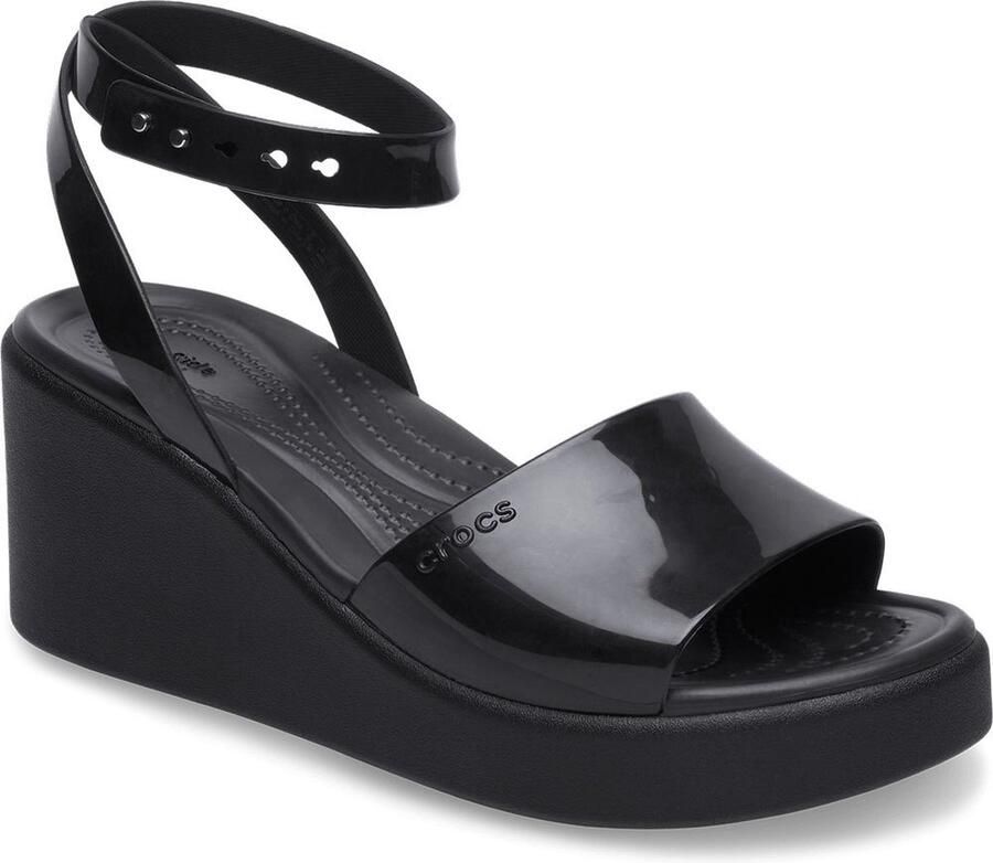 Crocs Sleehaksandaaltjes Brooklyn Ankle Strap Wedge plateausandaal sandaal in comfortabele breedte g (= breed) - Foto 2