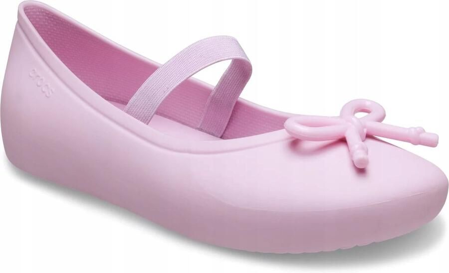 Crocs Brooklyn Serie Meisjes Balerina's Ballerina Pink Oorsteksluiting Gemakkelijk schoon te maken