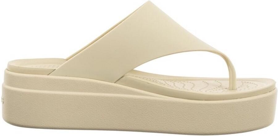 Crocs LiteRide Sleehak Sandalen Beige Dames