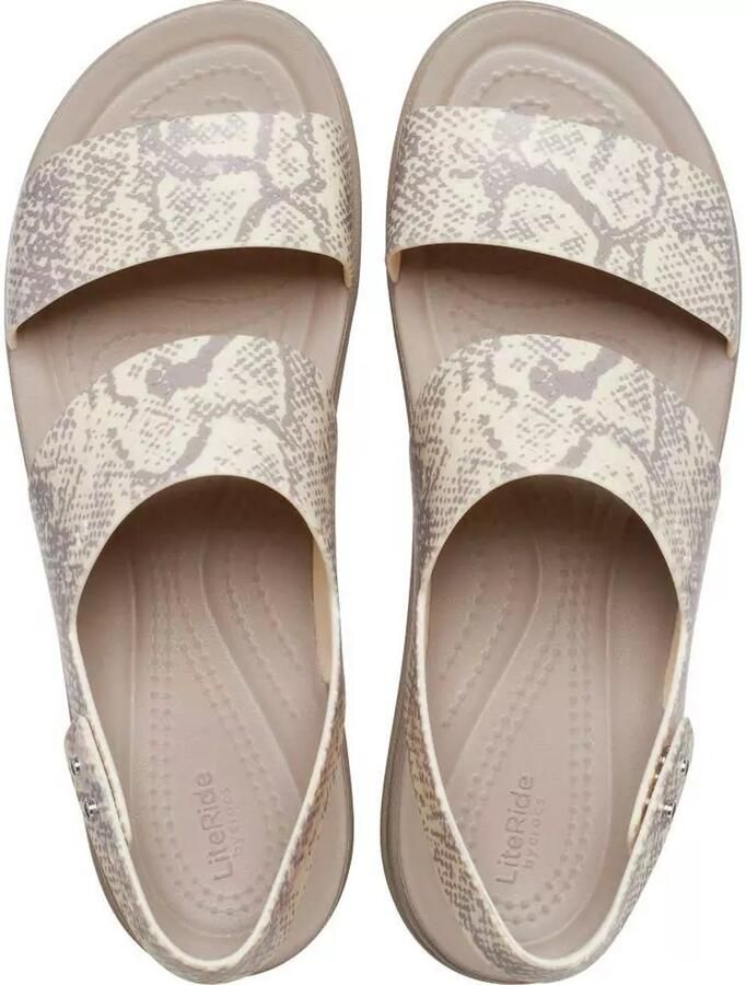 Crocs Brooklyn Snake Low Wedge Vanilla Multi