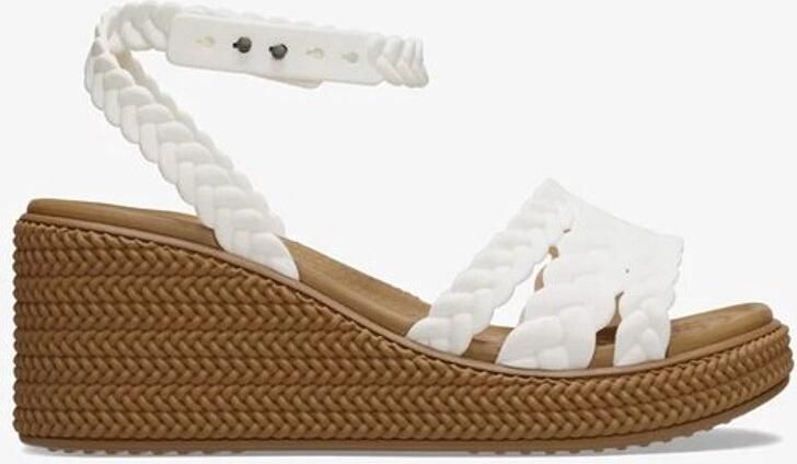 Crocs Brooklyn Woven Ankle Strap Chalk US W11