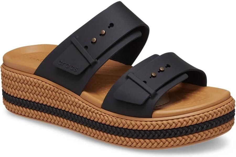 Crocs Brooklyn Woven Buckle Sandalen Bruin Vrouw