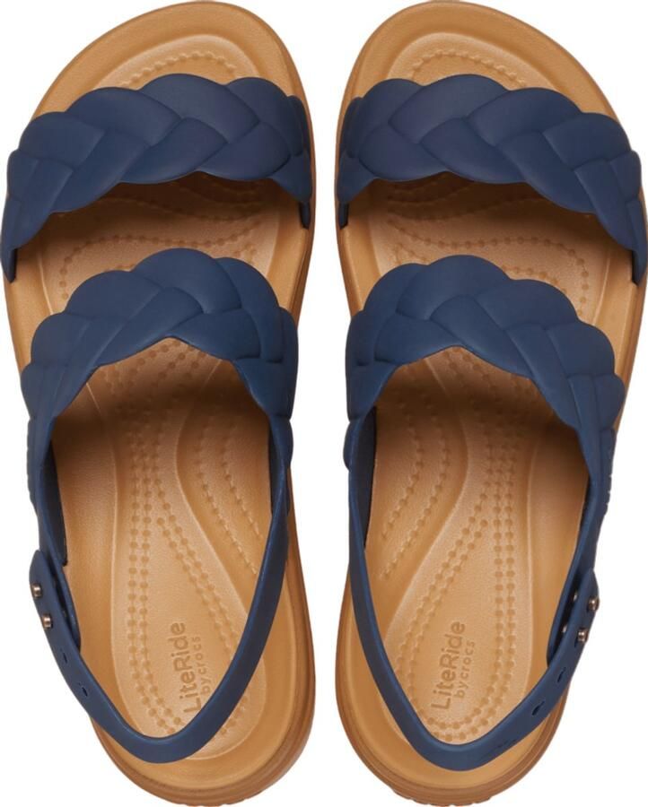 Crocs Brooklyn Woven Upper Low Wedge Navy US W6