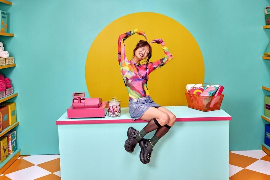 Crocs Classic Bae Dames Platform Klomp Nightshade 41-42 Stijlvolle Verhoogde Zool