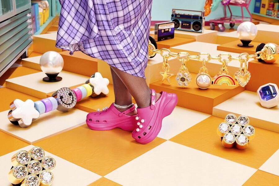 Crocs Classic Bae Dames Platformsandaal 39-40 Daylily Croslite™ Materiaal - Foto 2