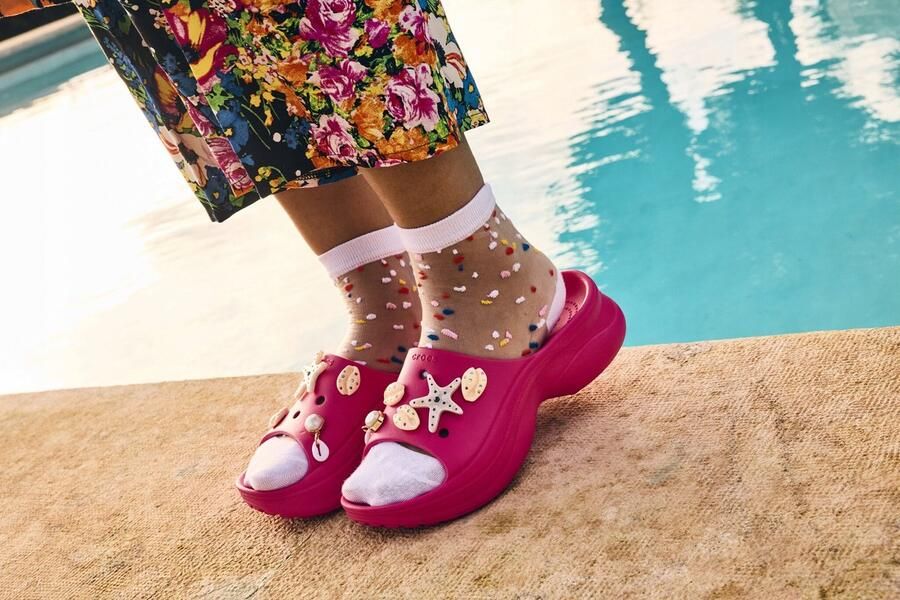 Crocs Bae Serie Dames Klapjes Plateauzolen Ultra-geprofileerde Zool Persoonlijke Jibbitz™ Opties