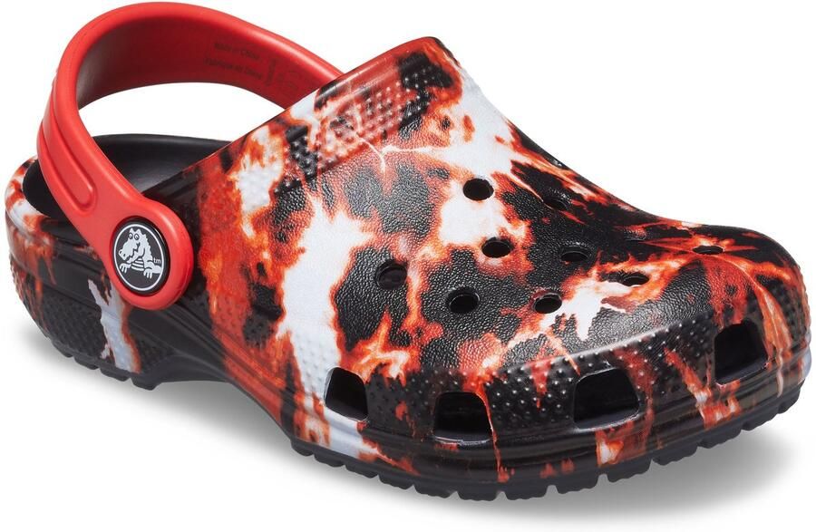 Crocs Classic Beach Dye Clog Zwart Rood US J1