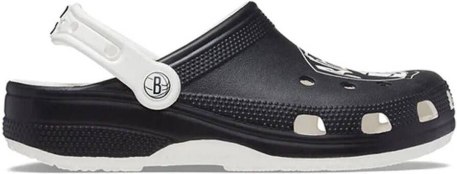 Crocs Classic Brooklyn Nets Clog White Black M7 W9
