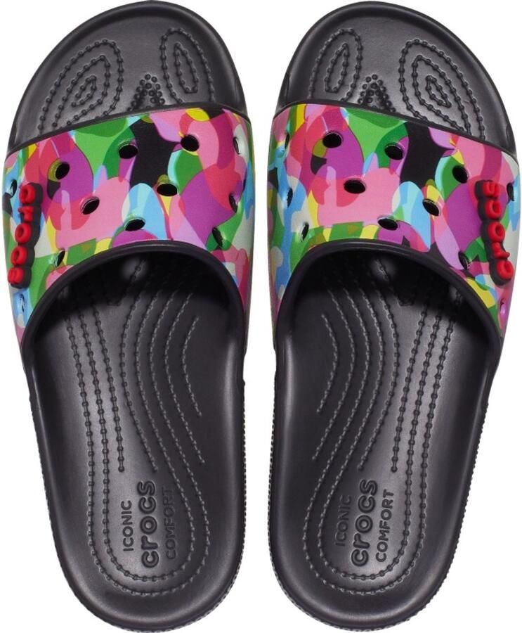 Crocs Classic Bubble Block Slippers Zwart US M4 W6