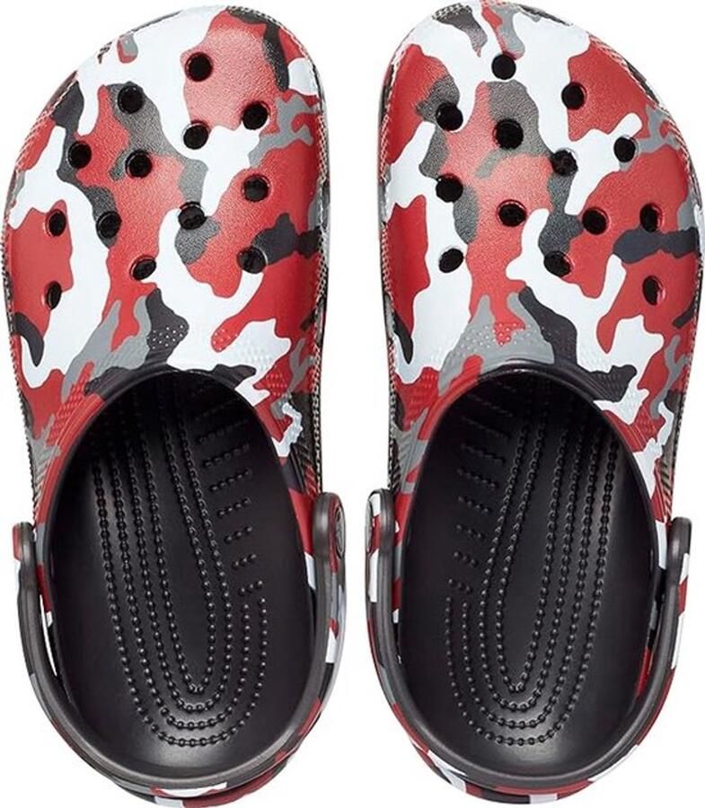 Crocs Classic Camo Clog Black Red US J4